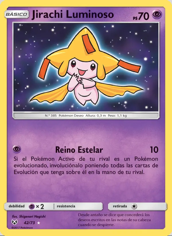 Image of the card Jirachi Luminoso