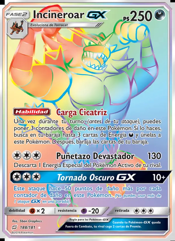 Image of the card Incineroar GX