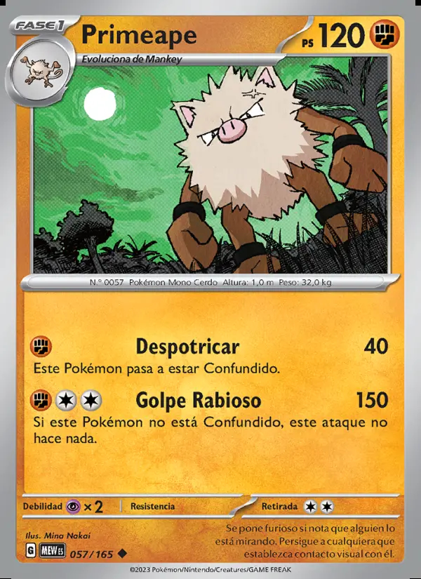 Image of the card Primeape