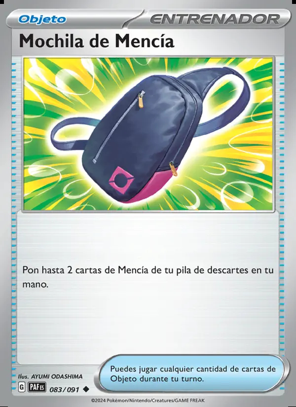 Image of the card Mochila de Mencía