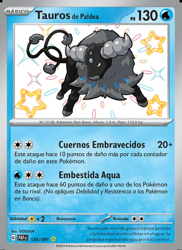 Image of the card Tauros de Paldea