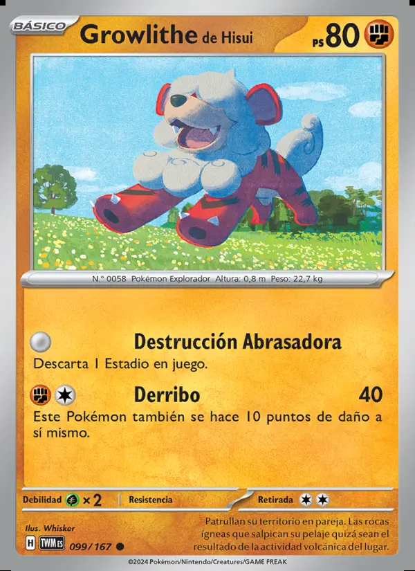 Image of the card Growlithe de Hisui