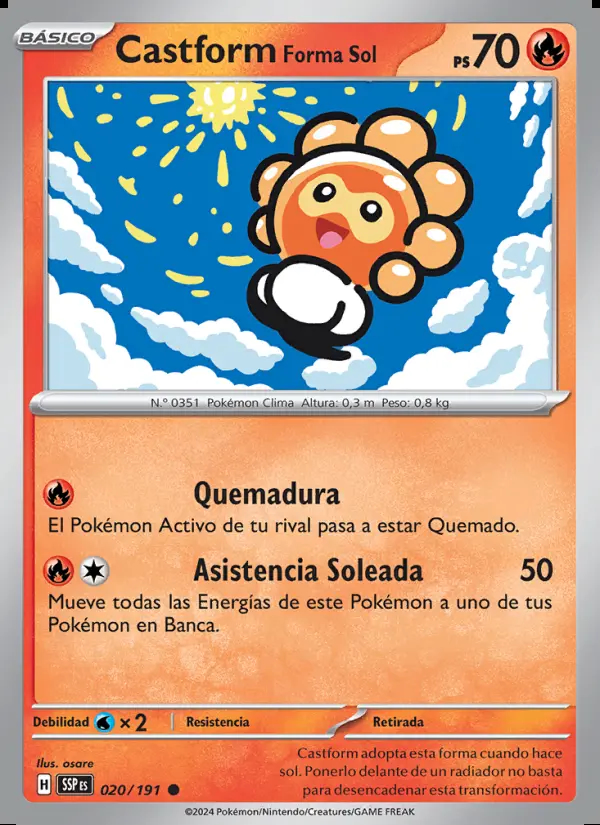 Image of the card Castform Forma Sol