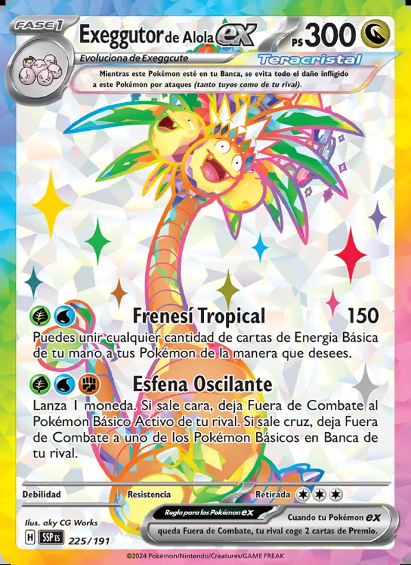 Image of the card Exeggutor de Alola ex