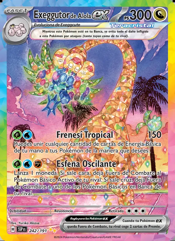 Image of the card Exeggutor de Alola ex