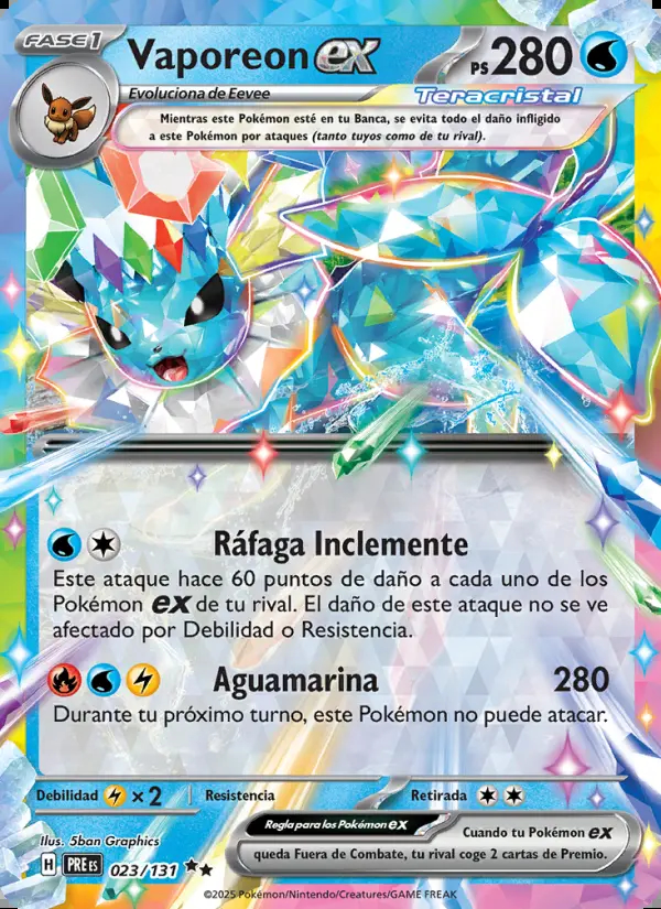 Image of the card Vaporeon ex