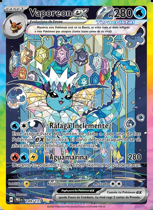 Image of the card Vaporeon ex