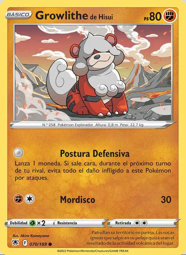 Image of the card Growlithe de Hisui