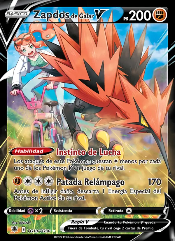 Image of the card Zapdos de Galar V