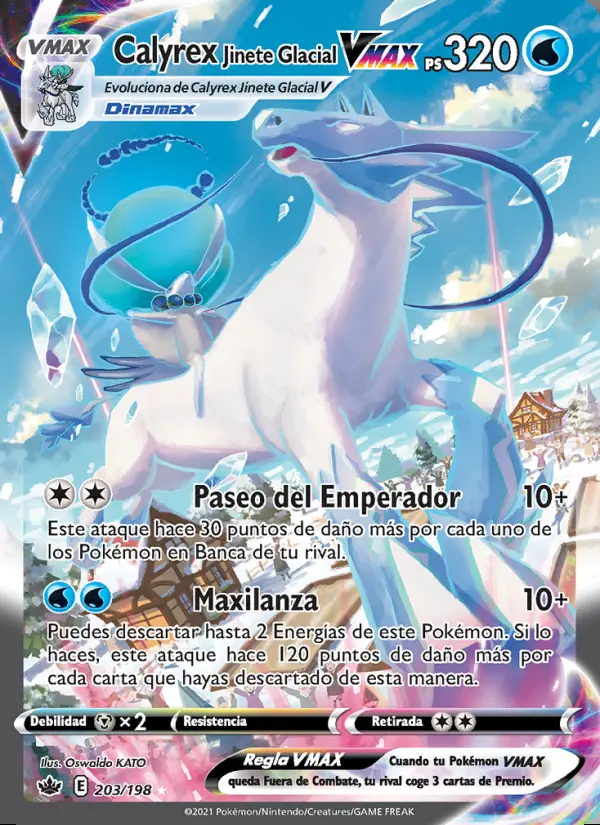 Image of the card Calyrex Jinete Glacial VMAX