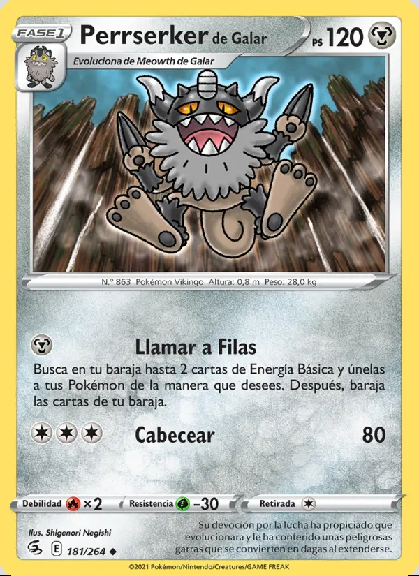 Image of the card Perrserker de Galar