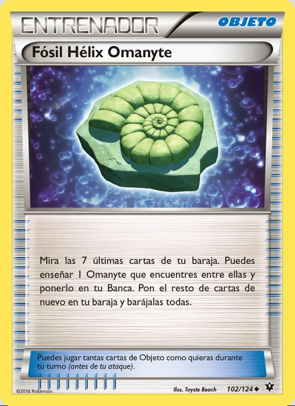 Image of the card Fósil Hélix Omanyte