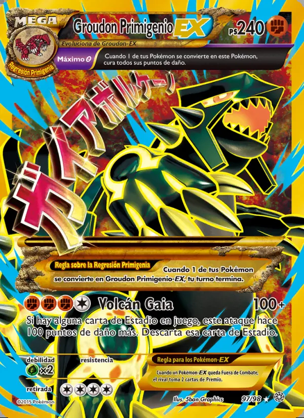 Image of the card Groudon Primigenio EX